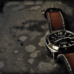 panerai 104 sur bracelet montre cuir canotage modèle orcade