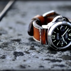 panerai 104 sur bracelet montre cuir canotage modèle orcade