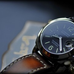 panerai 104 sur bracelet montre cuir canotage modèle orcade