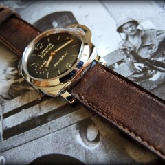 panerai 42 sur bracelet montre cuir ammo