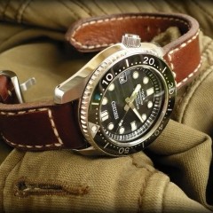 seiko marine master sur bracelet montre cuir ammo