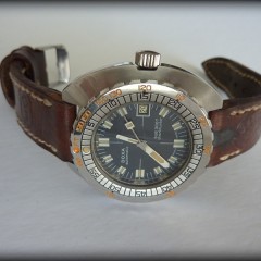 doxa sharkhunter sur bracelet montre cuir ammo