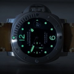 panerai submersible sur bracelet montre cuir canotage modele kallisté