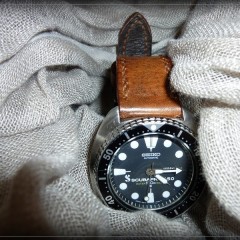 seiko 6309 sur bracelet montre cuir ammo