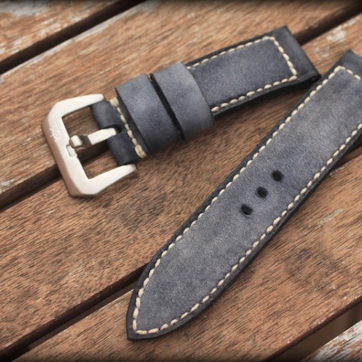 bracelet montre cuir canotage modele kalliste gris