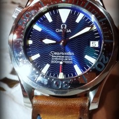 omega seamaster sur bracelet montre cuir canotage modele ischia