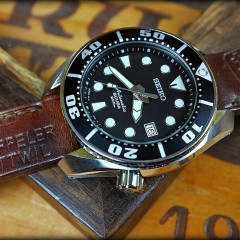 seiko sumo sur bracelet montre cuir ammo