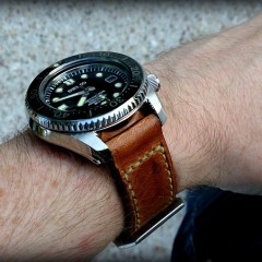 seiko marine master sur bracelet montre cuir ammo