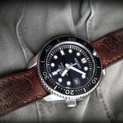 seiko marine master sur bracelet montre cuir ammo