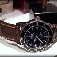 breitling superocéan sur bracelet montre alligator vanuatu