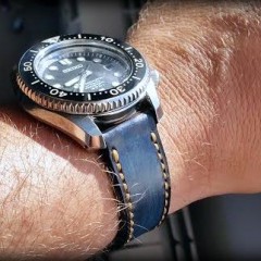 seiko marine master sur bracelet montre patiné anaho