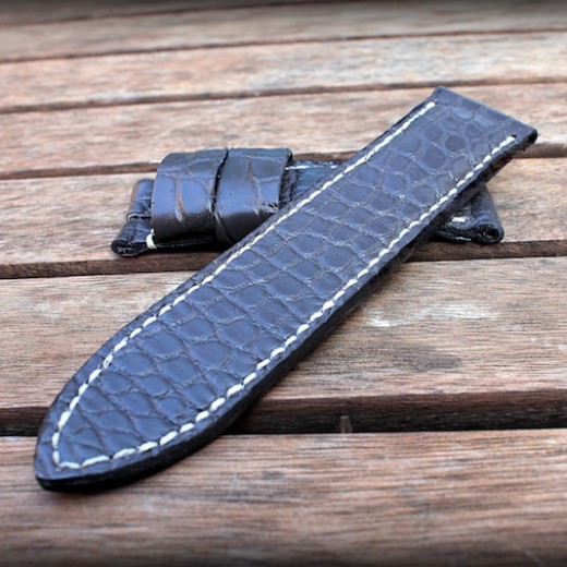 bracelet montre alligator vanuatu gris